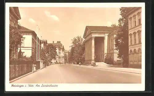 AK Meiningen, Strasse am Landestheater