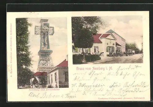 AK Stolberg / Harz, Gasthaus Auerberg und Josephshöhe