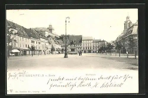 AK Weissenfels a. d. Saale, Blick auf den Marktplatz