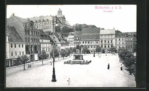 AK Weissenfels a. d. S., Marktplatz aus der Vogelschau