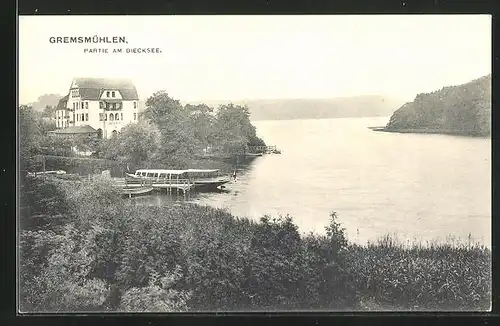 AK Gremsmühlen, Park-Hotel am Diecksee