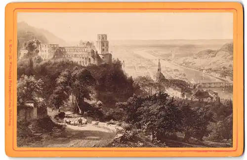 Fotografie L. Meder, Würzburg, Ansicht Heidelberg, Stadtpanorama mit Schloss