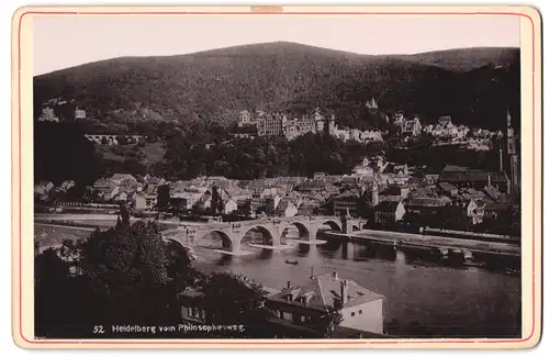 Fotografie Fotograf unbekannt, Ansicht Heidelberg, Panorama vom Philosophenweg gesehen