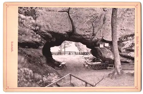 Fotografie Fotograf unbekannt, Ansicht Bad Schandau / Sächs. Schweiz, Kuhstall - Felsformation