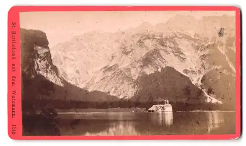 Fotografie Würthle & Spinnhirn, Salzburg, Ansicht St. Bartholomä, Kloster mit Watzmann