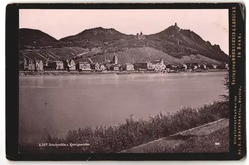 Fotografie Dr. E. Mertens & Cie., Berlin, Ansicht Königswinter, Panorama mit Drachenfels