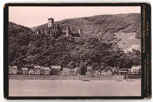 Fotografie Dr. E. Mertens, Berlin, Ansicht Stolzenfels, Ortsansicht mit Capellen