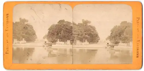 Stereo-Fotografie Fotograf unbekannt, Ansicht Paris, Bassin des Tuileries