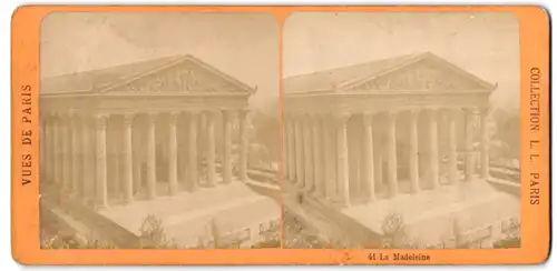 Stereo-Fotografie Albert Hautecceur, Maison Martinet, Ansicht Paris, La Madeleine