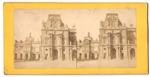 Stereo-Fotografie Fotograf unbekannt, Ansicht Paris, Louvre - Palais Richelieu