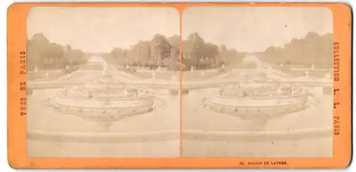 Stereo-Fotografie Albert Hautecceur, Paris, Ansicht Versailles, Bassin de Latone