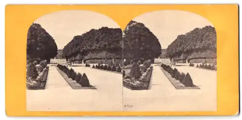 Stereo-Fotografie Fotograf unbekannnt, Ansicht Versailles, Partie im Schlosspark