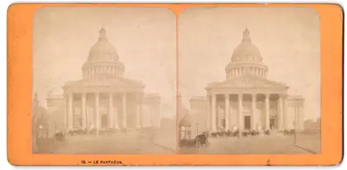 Stereo-Fotografie Albert Hautecceur, Maison Martinent, Ansicht Paris, Le Pantheon