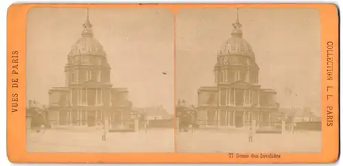 Stereo-Fotografie Albert Hautecceur, Maison Martinet, Ansicht Paris, Dome des Invalides