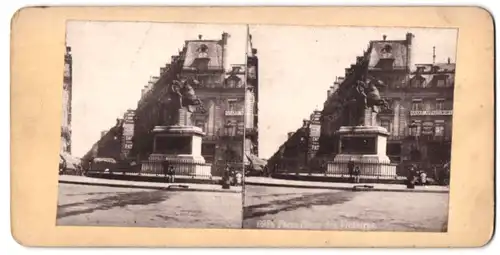 Stereo-Fotografie Fotograf unbekannt, Ansicht Paris, Place des Victoires