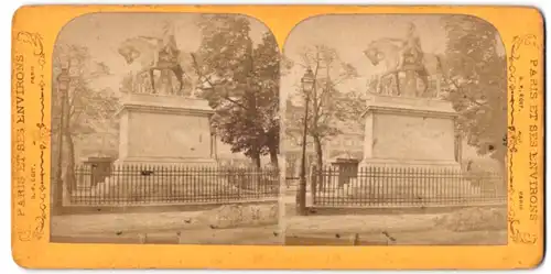 Stereo-Fotografie B.K., Paris, Ansicht Paris, Statue Louis XIII.