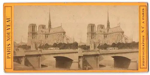 Stereo-Fotografie N.C., Paris, Ansicht Paris, Eglise Notre Dame