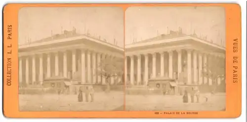 Stereo-Fotografie Albert Hautecceur, Maison Martinet, Ansicht Paris, Palais de la Bourse