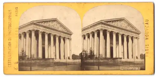 Stereo-Fotografie Brevete S.G.D.G., Paris, Ansicht Paris, La Madeleine