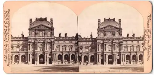 Stereo-Fotografie William H. Rau, Philadelphia, Ansicht Paris, Louvre - Pavillon Richelieu