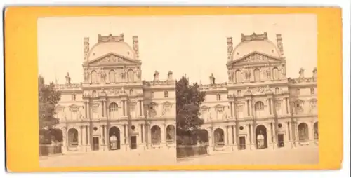 Stereo-Fotografie Fotograf unbekannt, Ansicht Paris, Louvre - Palais Richelieu
