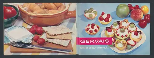 Werbeheft Cervais F rischkäse, Ch. Cervais GmbH München, verschiedene Rezepte mit Frischkäse