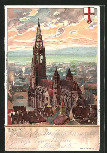 Künstler-AK Heinrich Kley: Freiburg, Münster