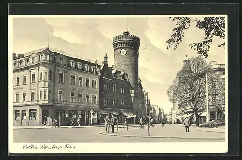 AK Cottbus, Blick auf den Spremberger Turm