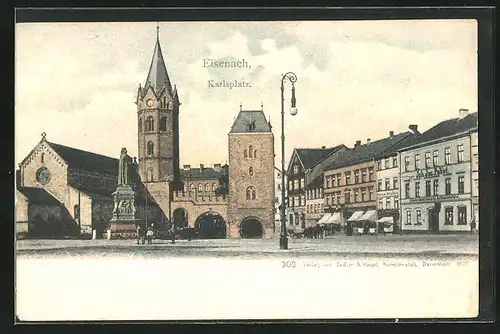 AK Eisenach, Blick auf den Karlsplatz