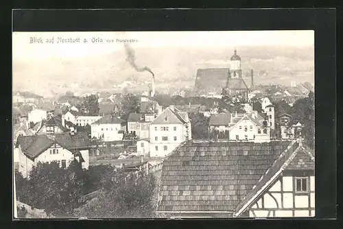 AK Neustadt a. Orla, Blick von Nordosten auf die Stadt