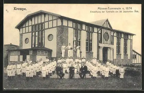 AK Krempe, Männer-Turnverein v. 1874, Einweihung der Turnhalle 1908