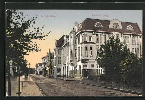 AK Nordenham, Hotel zur Post an der Bahnhofstrasse