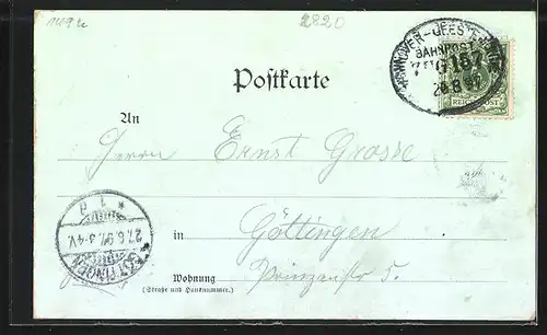 Lithographie St. Magnus, Gasthaus Im grünen Thal von J. B. Rothfos