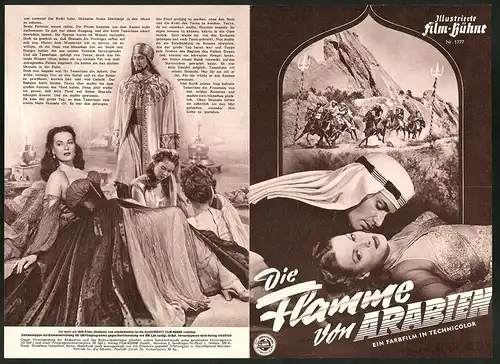 Filmprogramm IFB Nr. 1777, Die Flamme von Arabien, Maureen O`Hara, Jeff Chandler, Regie: Charles Lamont