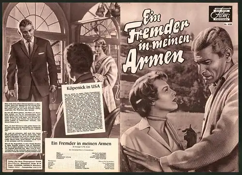 Filmprogramm DNF Nr. 4328, Ein Fremder in meinen Armen, Jeff Chandler, June Allyson, Regie: Helmut Käutner