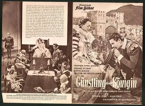 Filmprogramm IFB Nr. 1252, Günstling einer Königin, Errol Flynn, Bette Davis, Regie: Michael Curtiz