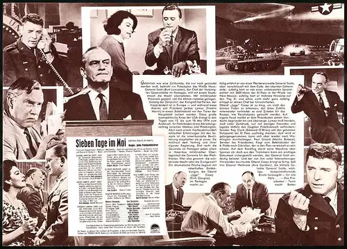 Filmprogramm IFB Nr. 6752, Sieben Tage im Mai, Andrew Duggan, Whit Bissell, Regie: John Frankenheimer