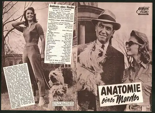 Filmprogramm DNF, Anatomie eines Mordes, James Stewart, Lee Remick, Regie: Otto Preminger