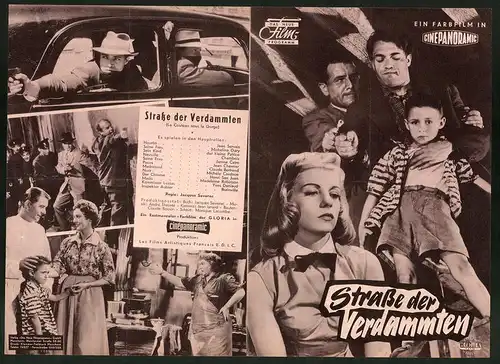 Filmprogramm DNF, Strasse der Verdammten, Jean Servais, Micheline Gary, Regie: Jacques Severac