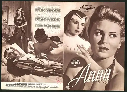 Filmprogramm IFB Nr. 1673, Anna, Silvana Mangano, Gaby Morlay, Regie: Alberto Lattuada