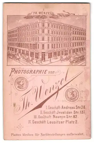 Fotografie Th. Wenzel, Berlin, Ansicht Berlin, Geschäftshaus & Foto-Atelier Grüner Weg Ecke Andreas-Strasse