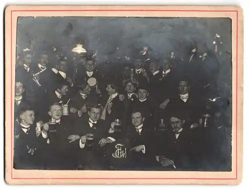 Fotografie Studenten feiern Weihnachtsfeier 1906 im Kais. Friedrich