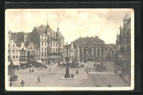 AK Bonn, Obelisk auf dem Marktplatz