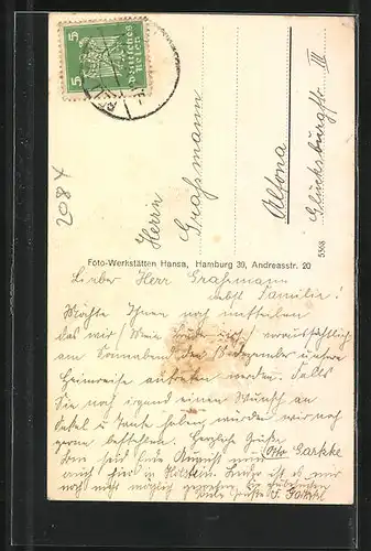 AK Rellingen, Flusspartie mit Kirche