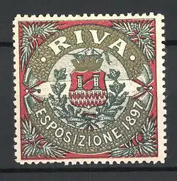 Reklamemarke Riva, Esposizione 1897, Stadtwappen