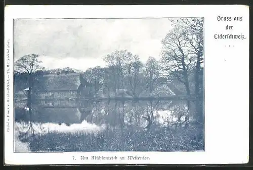 AK Westensee, Blick auf den Mühlenteich