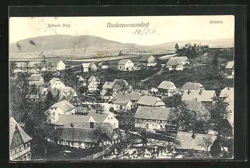 AK Niedercunnersdorf, Blick auf den Ort