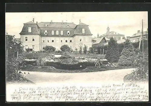 AK Herrnhut, Blick auf ein Herrschaftshaus