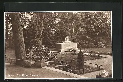 AK Zittau, Blick auf das 102er Ehrenmal