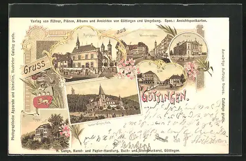 Lithographie Göttingen, Theater und Weenderstrasse